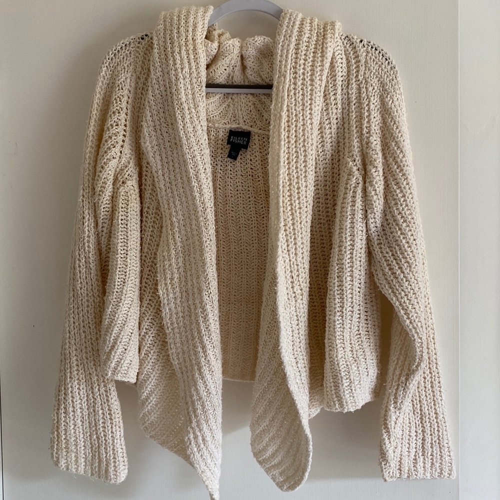 Eileen fisher hooded shrug